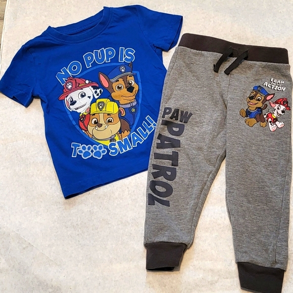 Paw Patrol tee shirt and sweatpants/joggers - Picture 1 of 7